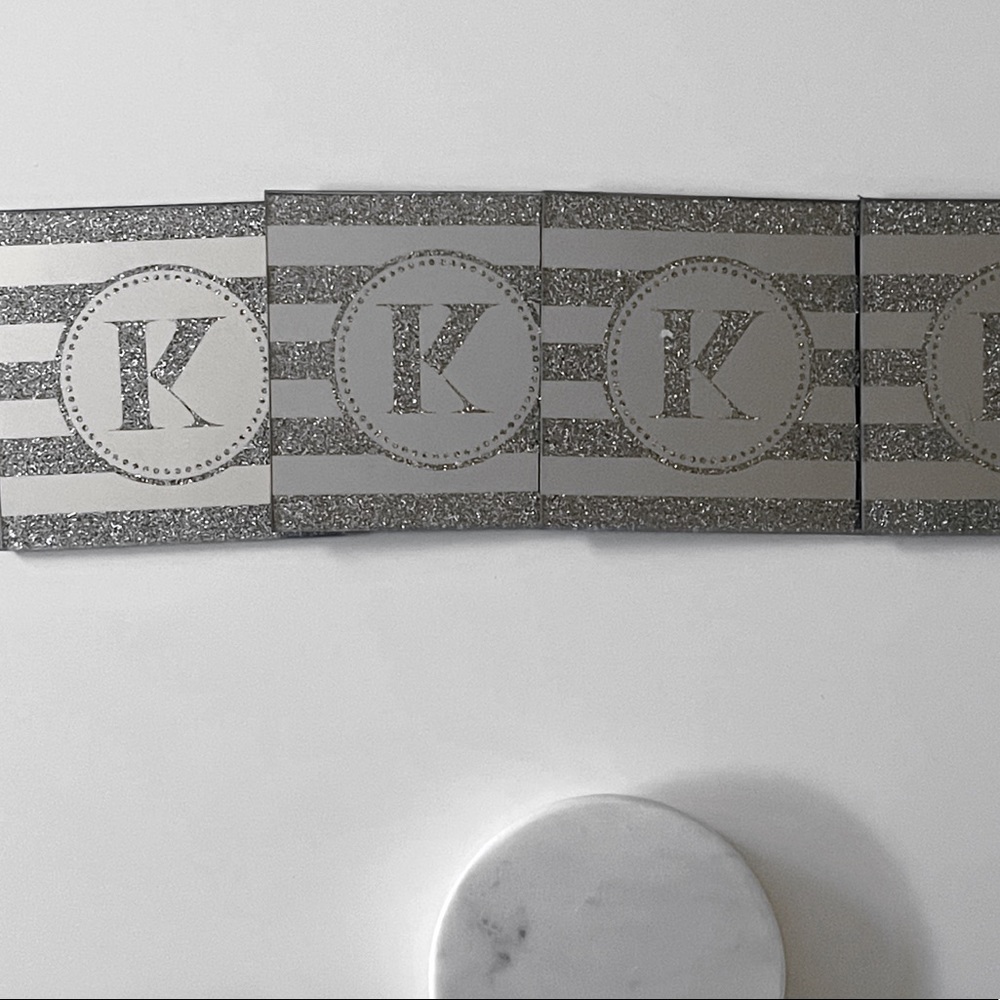 LETTER “K” Silver Coster Set (4)